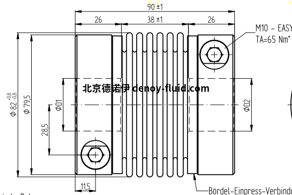 JAKOB 金属波纹管联轴器KM80 JAKOB 金属波纹管联轴器KM80