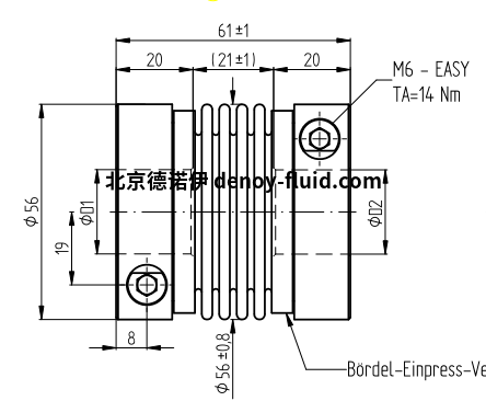 JAKOB 金属波纹管联轴器KP35 JAKOB 金属波纹管联轴器KP35