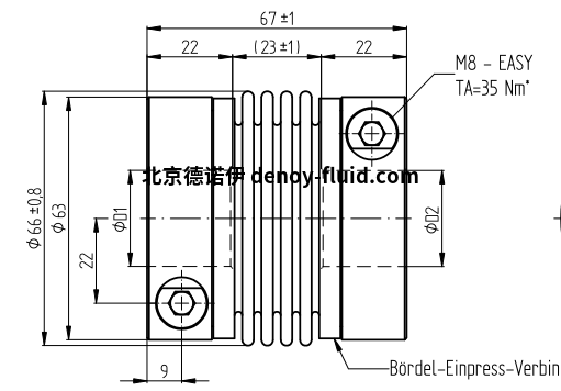 JAKOB 金属波纹管联轴器KP60 JAKOB 金属波纹管联轴器KP60