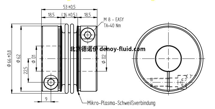 JAKOB 金属波纹管联轴器KG80-2W