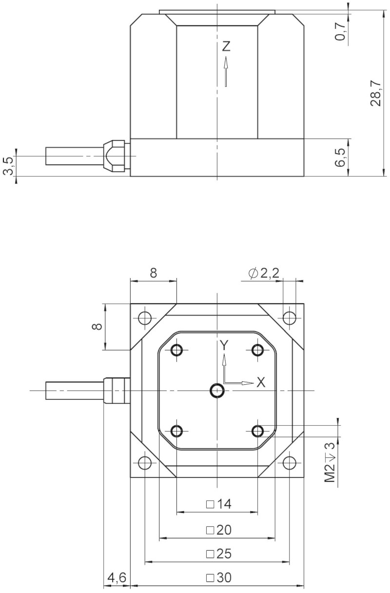 pi-P-313 PicoCube XY(Z) 压电扫描器图纸 pi-P-313 PicoCube XY(Z) 压电扫描器图纸
