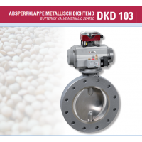 Warex Valve蝶阀金属密封DKD用于高达 1100 °C 的温度