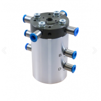 HYDROKOMP气动旋接器，将压缩空气从固定部件输送到旋转机器部件
